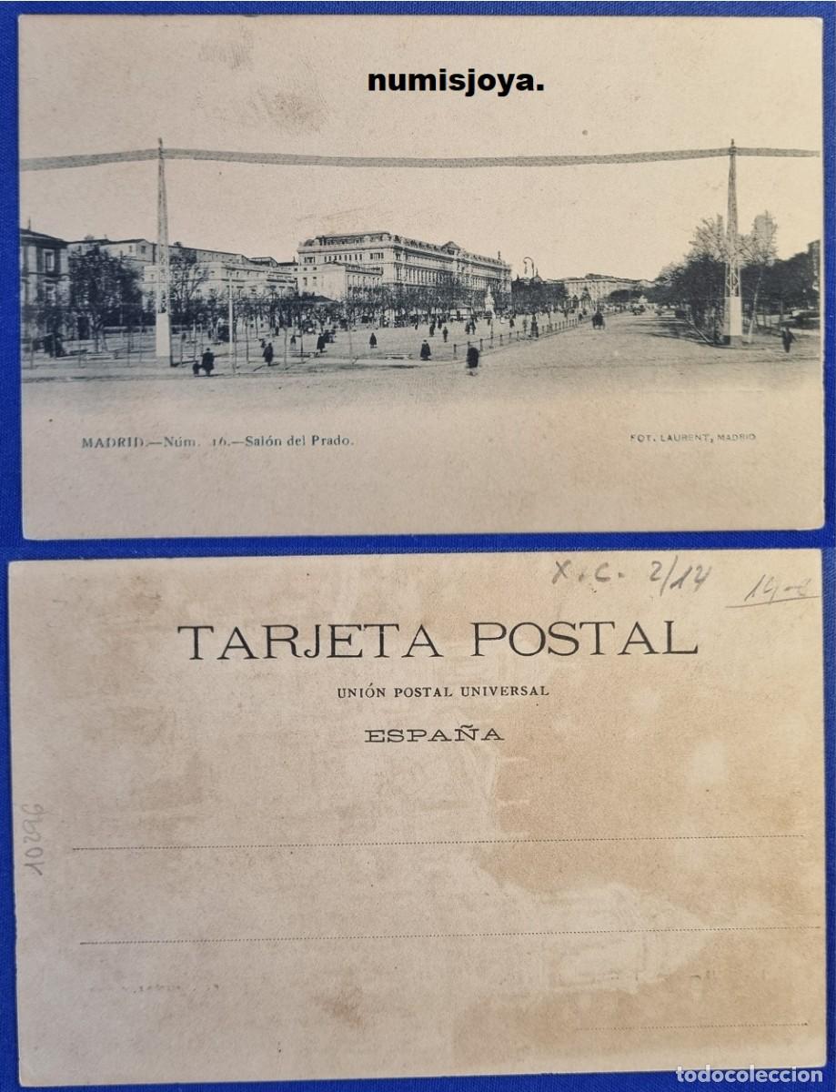 Postales: Postal de MADRID Espa&ntilde;a a&ntilde;o 1900. SALON DEL PRADO. Fot. LAURENT.