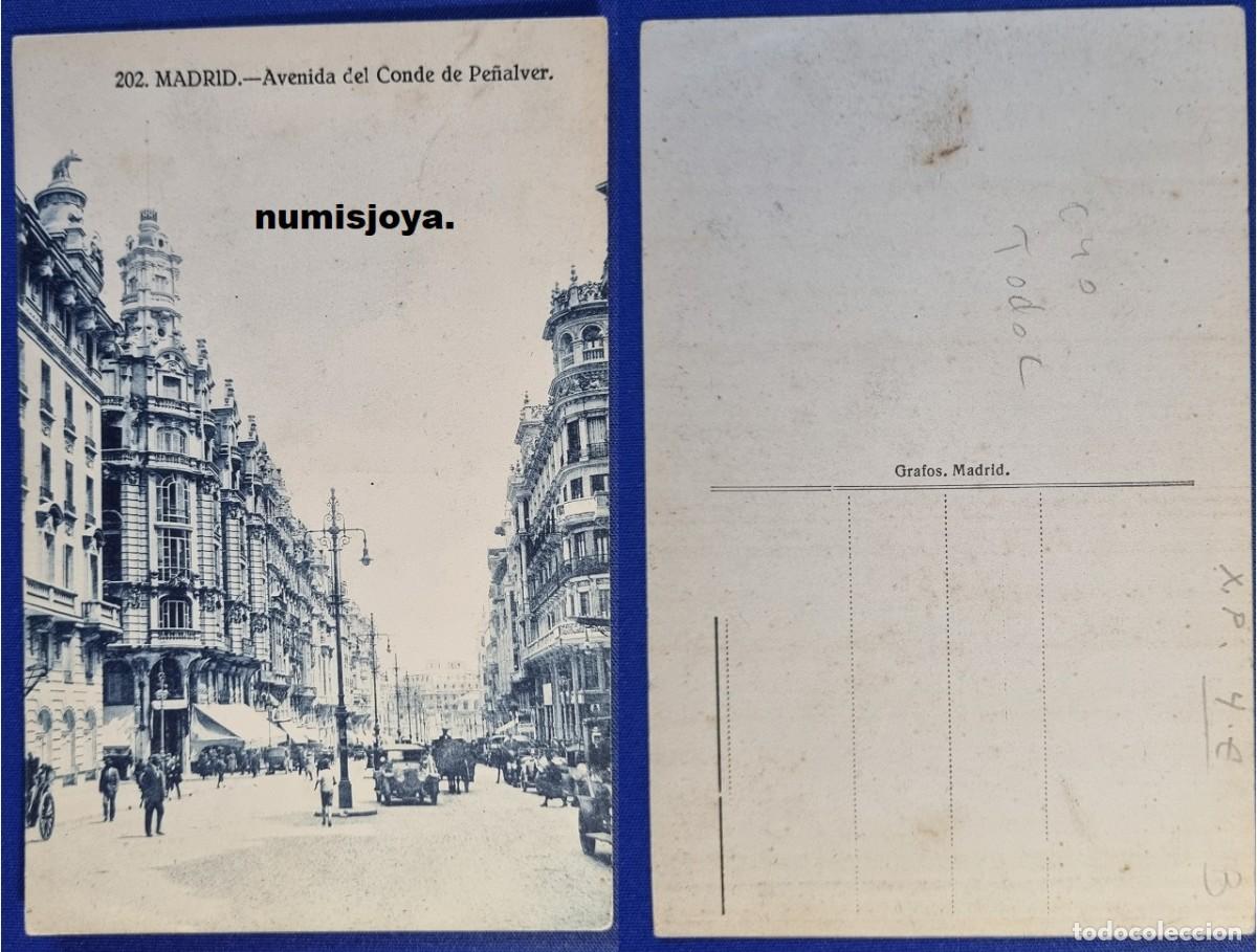 Postales: Postal de MADRID Espa&ntilde;a a&ntilde;o 1910. Avenida del Conde de Pe&ntilde;alver. Ed. GRAFOS.