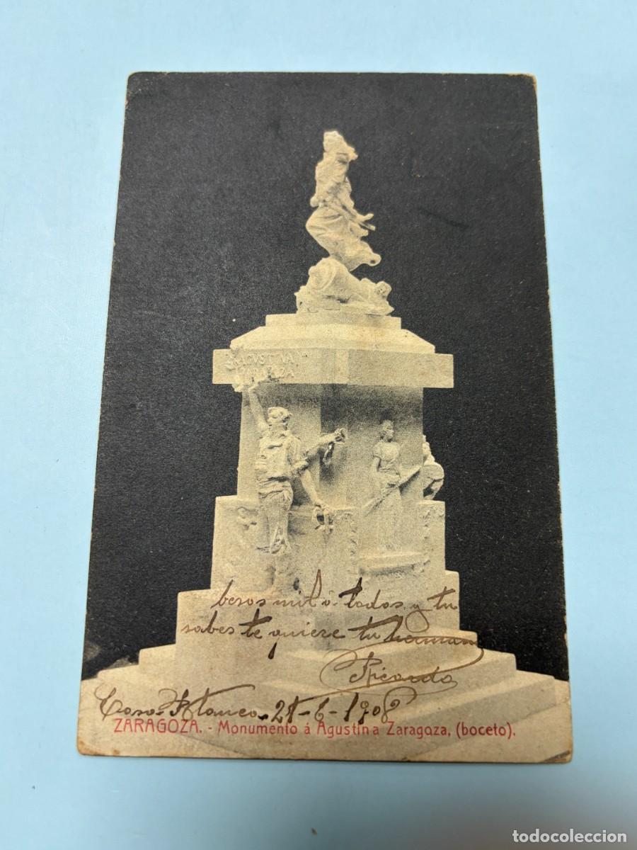 Postales: TARJETA POSTAL - ZARAGOZA - MONUMENTO A AGUSTIN A ZARAGOZA (BOCETO)