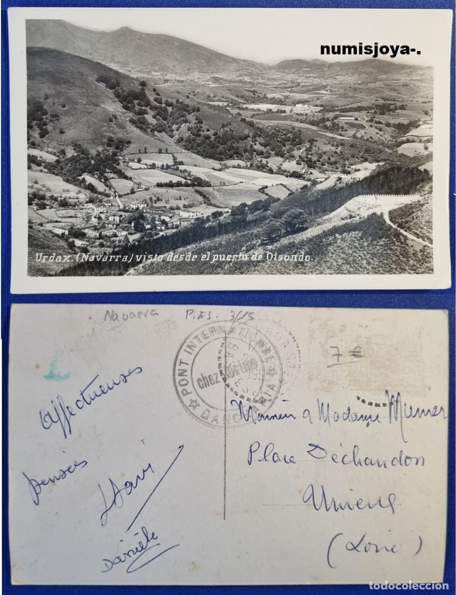 Postales: Postal de URDAX (Navarra) Espa&ntilde;a a&ntilde;o 1950. Vista desde el puerto de OTSONDO.