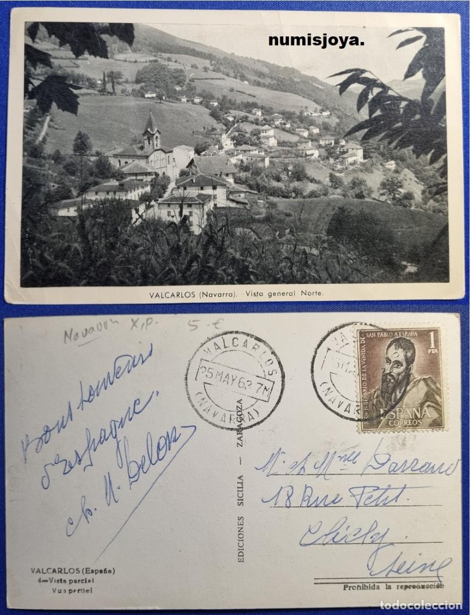 Postales: Postal VALCARLOS (Navarra) Espa&ntilde;a a&ntilde;o 1910. Espa&ntilde;a a&ntilde;o 1910. VISTA GENERAL. Escrita 1963 con sello.