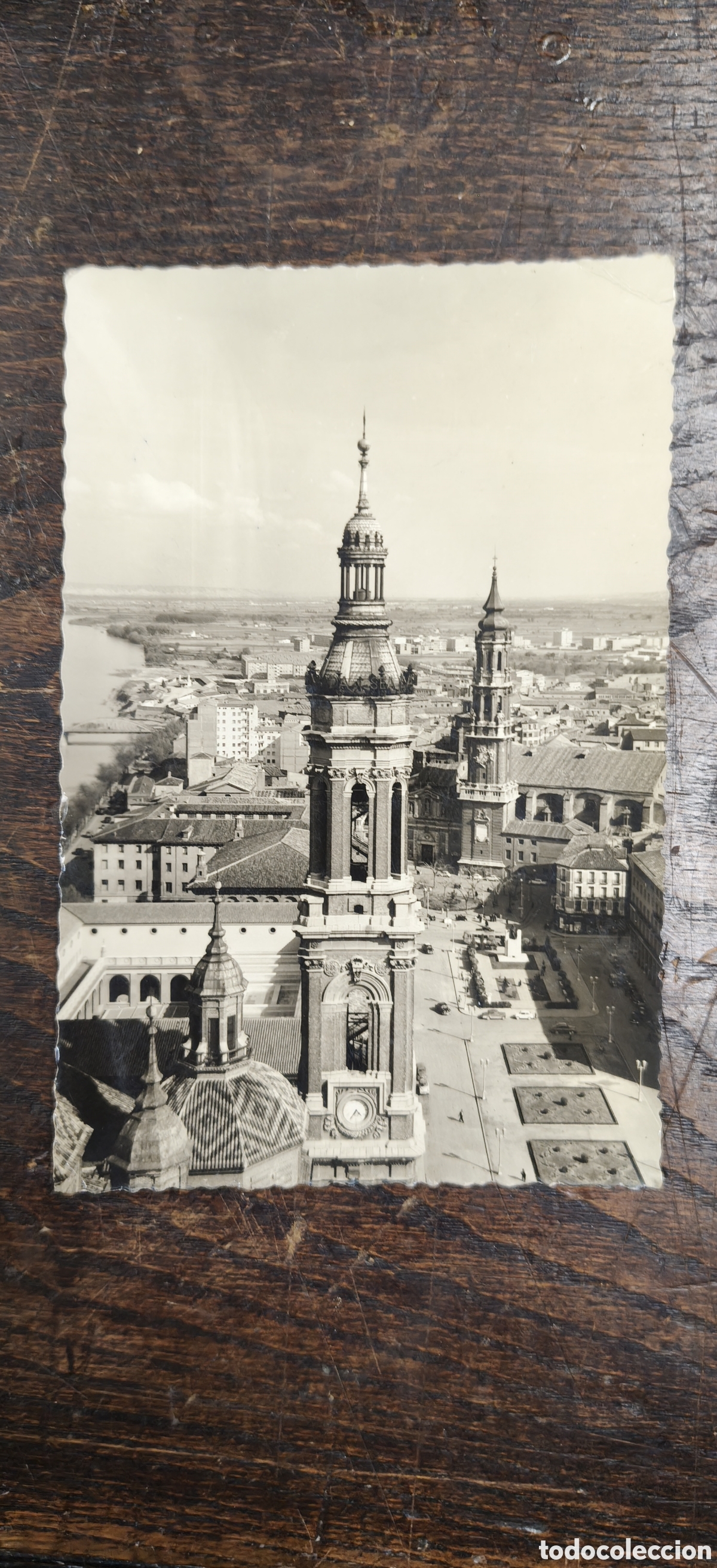 Postales: Postal Circulada Zaragoza 1964 - Vista A&eacute;rea desde el Pilar - Ediciones Garc&iacute;a Garabella N&ordm; 62 s70c