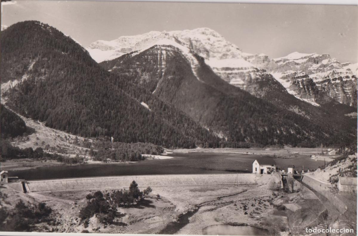 Postales: BIELSA (HUESCA) PRESA DEL CINCA Y VALLE DE PINETA, AL FONDO MONTE PERDIDO - ED.SICILIA 8 - S/C
