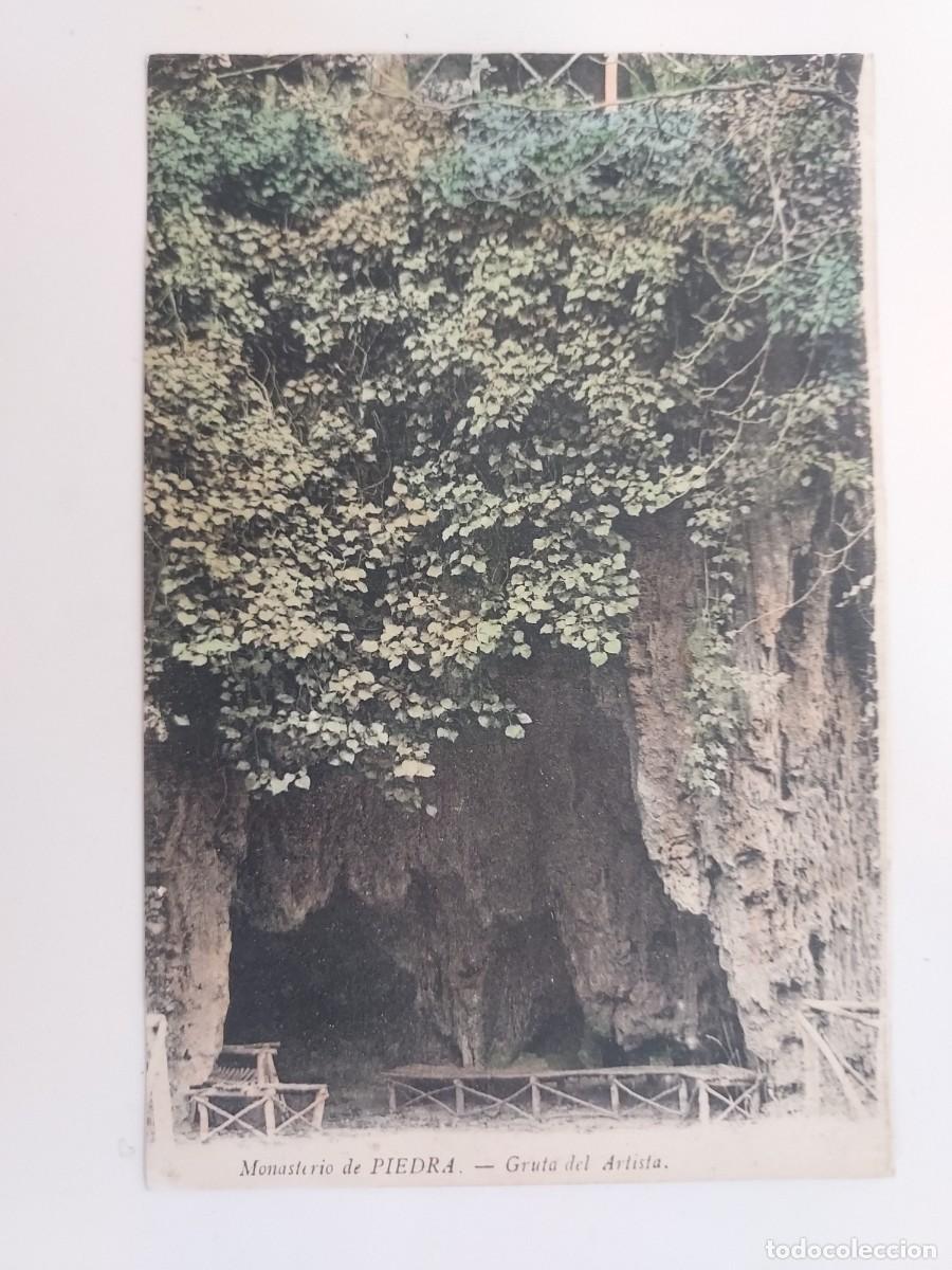Postales: POSTAL MONASTERIO DE PIEDRA GRUTA DEL ARTISTA. SIN CIRCULAR. ANTIGUA TIPO COLOREADA. ZARAGOZA