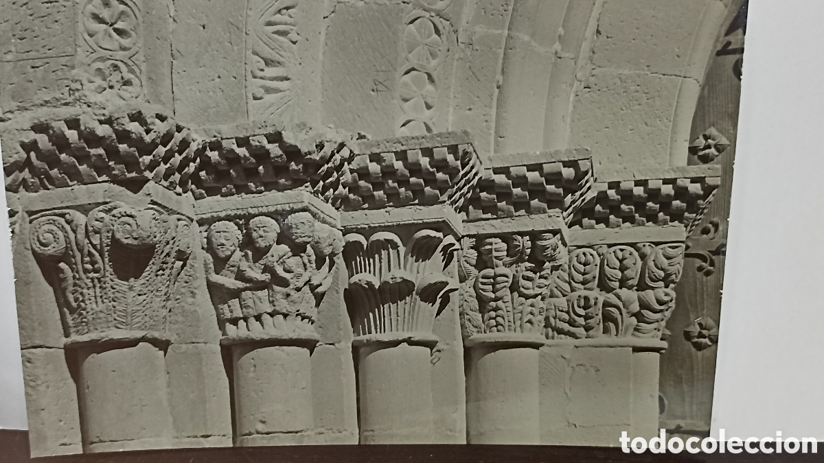 Postales: Santa Mar&iacute;a de veruela capiteles de la portada de la iglesia