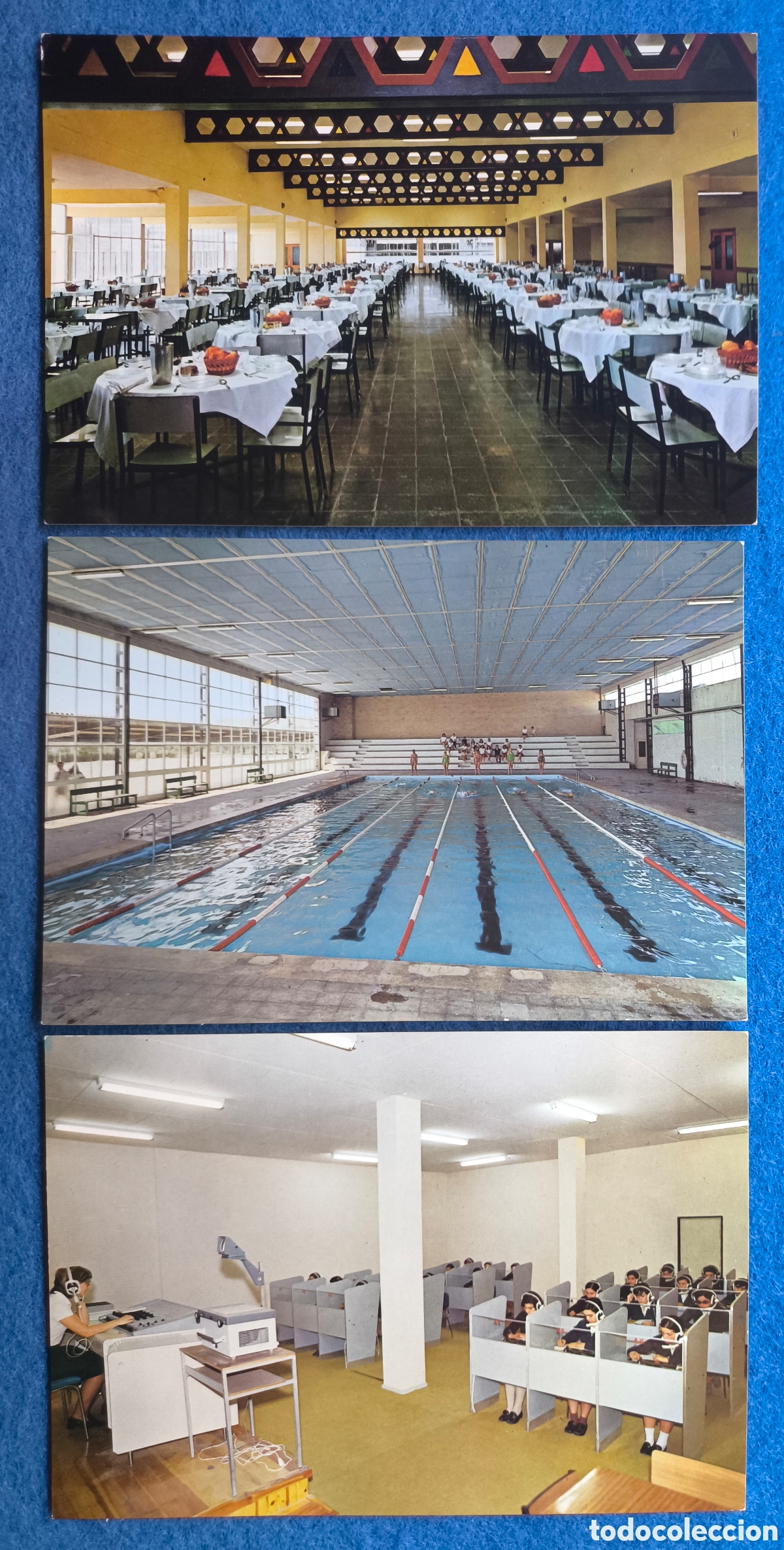 Postcards: ZARAGOZA UNIVERSIDAD LABORAL POSTAL A COLOR LOTE 3 A&Ntilde;O 1972