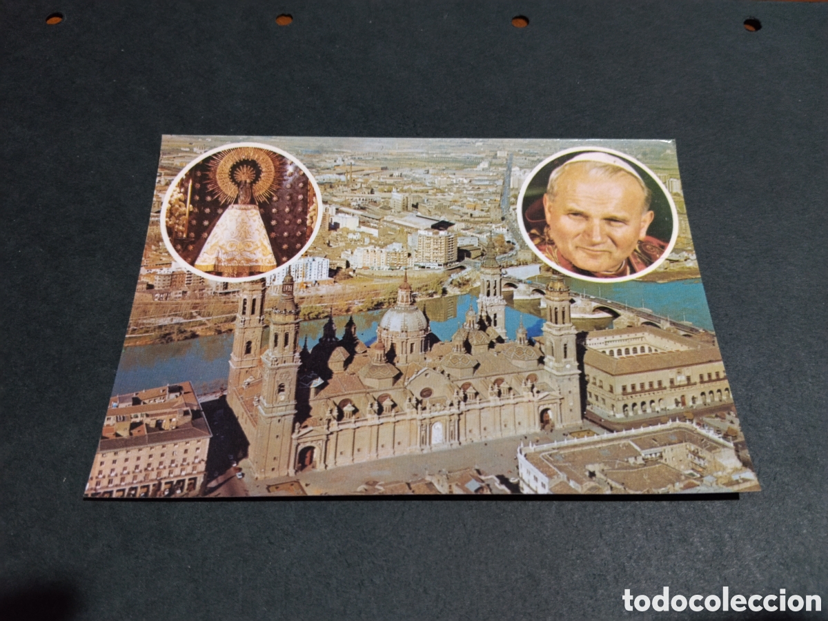 Postales: Postal Zaragoza visita Papa Juan Pablo ll