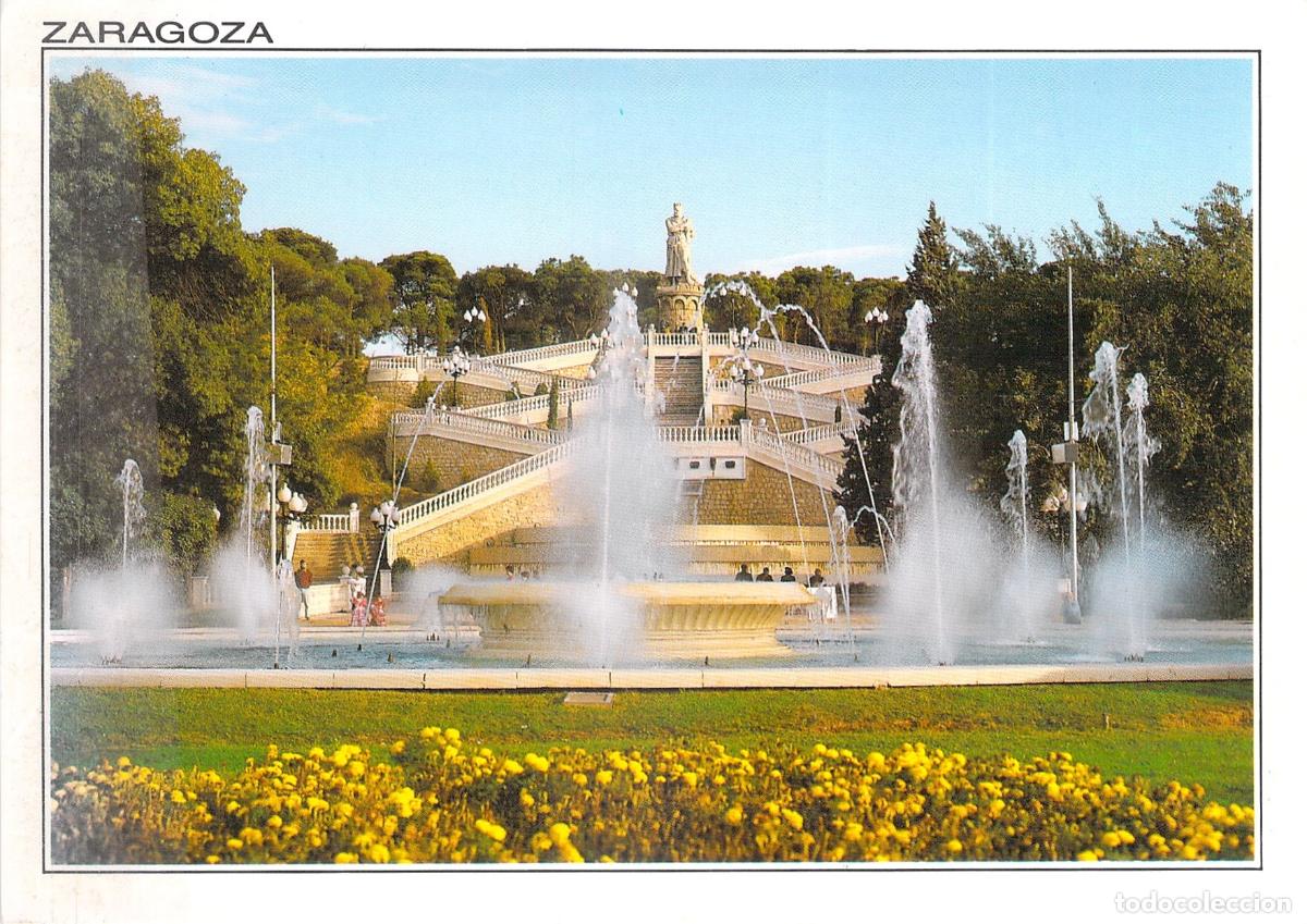 Postales: Postal de Zaragoza: Parque Primo de Rivera y Monumento El Batallador