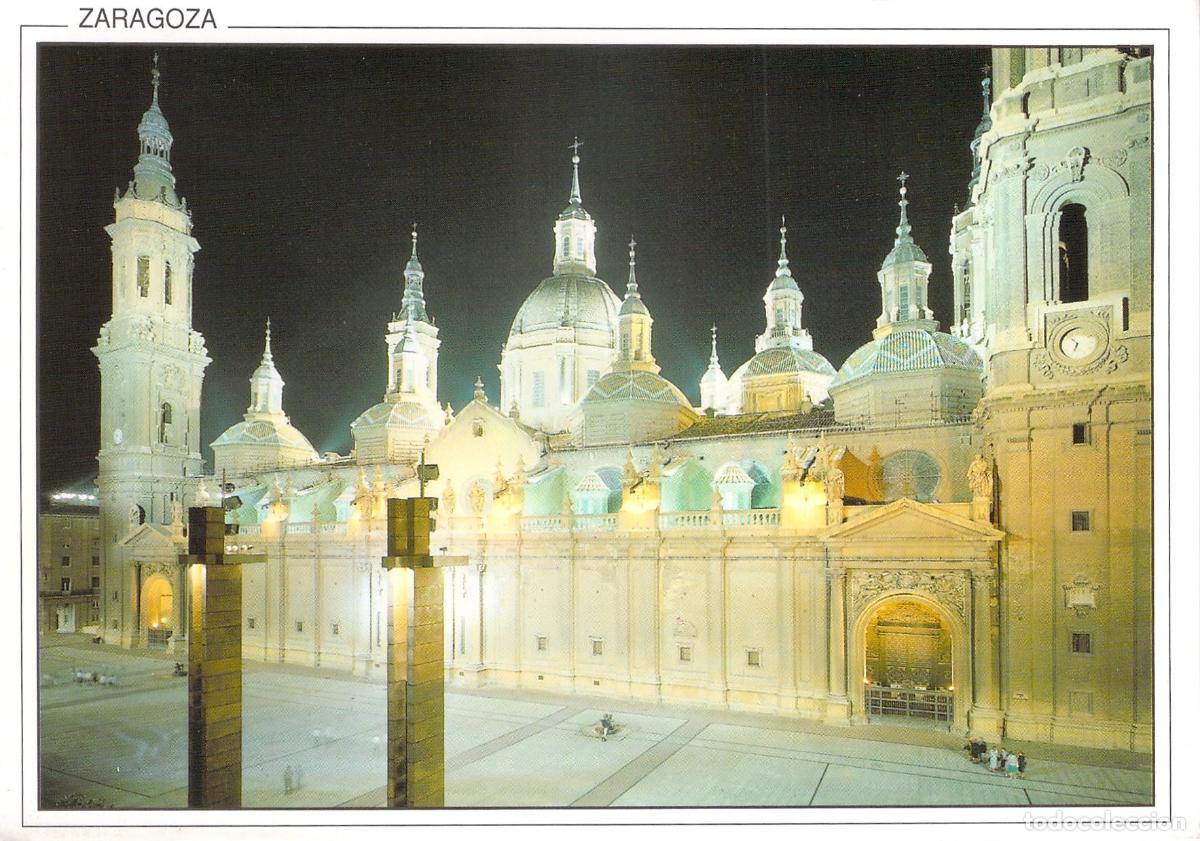 Postales: Postal de la Bas&iacute;lica de Nuestra Se&ntilde;ora del Pilar en Zaragoza