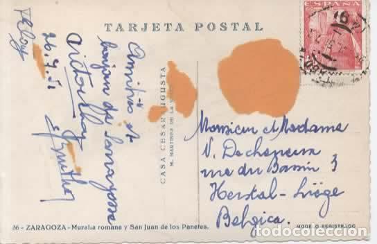 Postales: ZARAGOZA ESCRITA MURALLA ROMANA - Foto 2