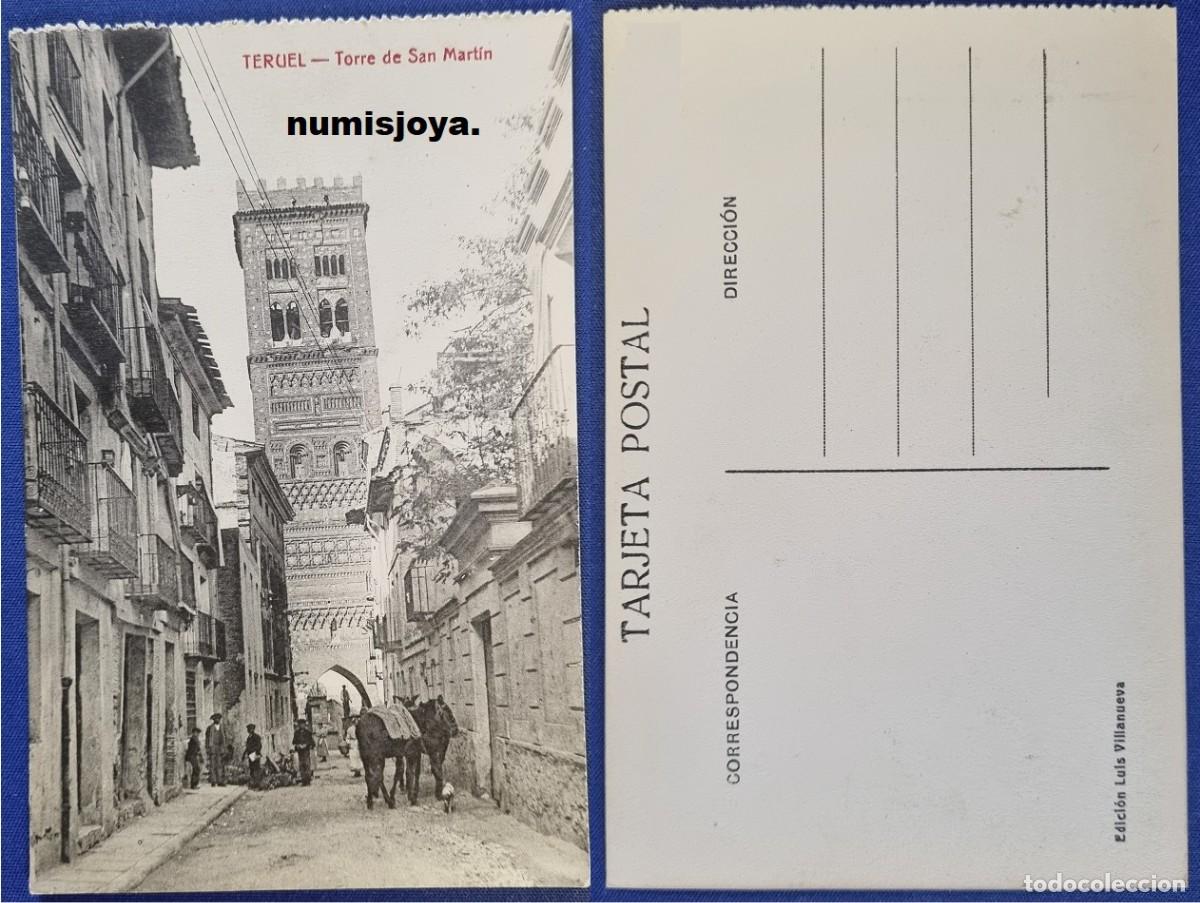 Postales: Postal de TERUEL Espa&ntilde;a a&ntilde;o 1910. Torre de San Mart&iacute;n. Ed. Luis Villanueva.