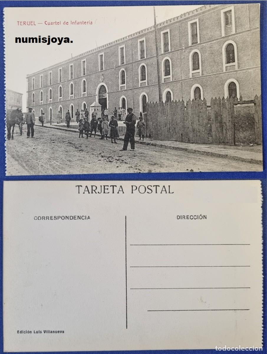 Postales: Postal de TERUEL Espa&ntilde;a a&ntilde;o 1910. Cuartel de Infanter&iacute;a. Ed. Luis Villanueva.