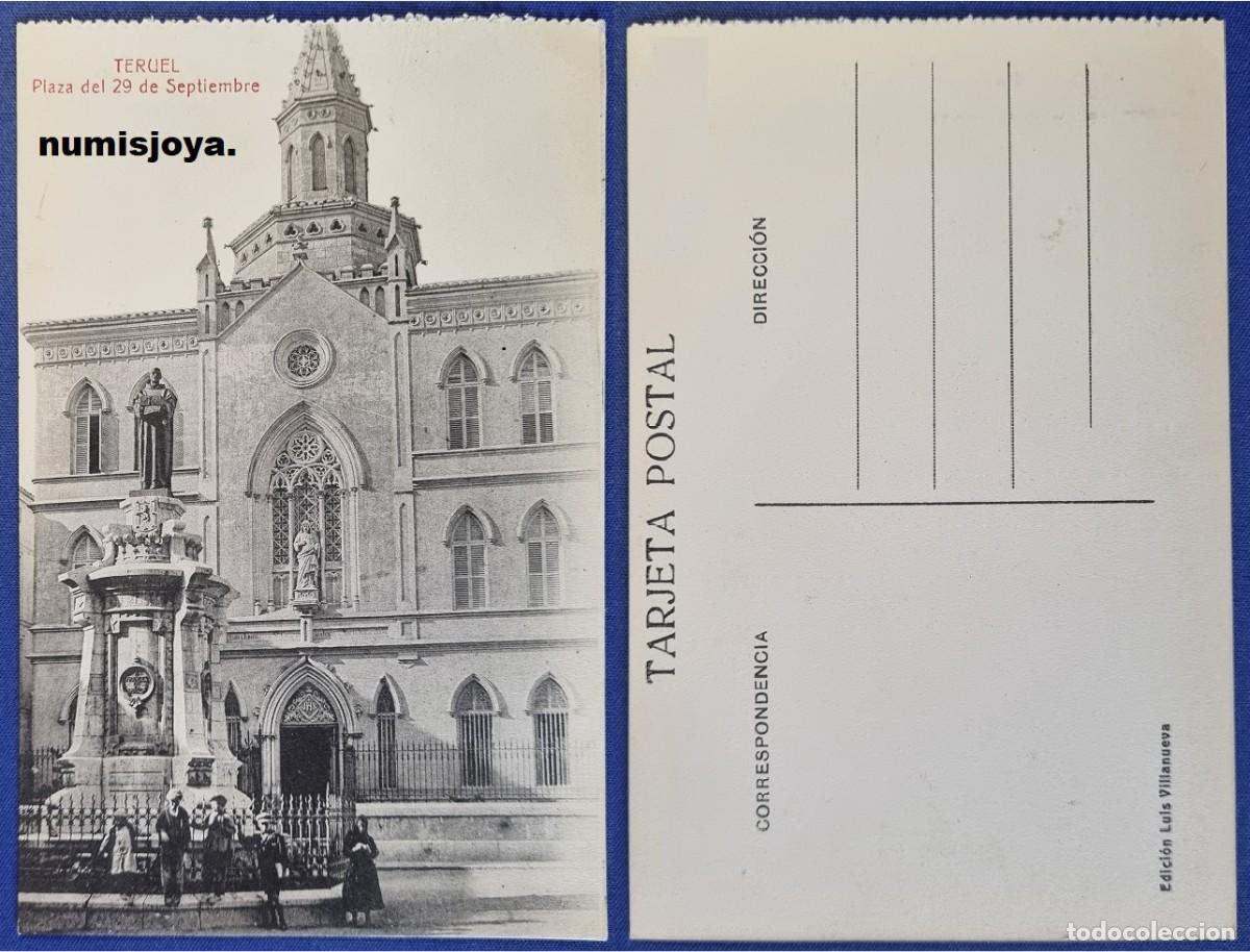 Postales: Postal de TERUEL Espa&ntilde;a a&ntilde;o 1910. Plaza del 29 de Septiembre. Ed. Luis Villanueva.