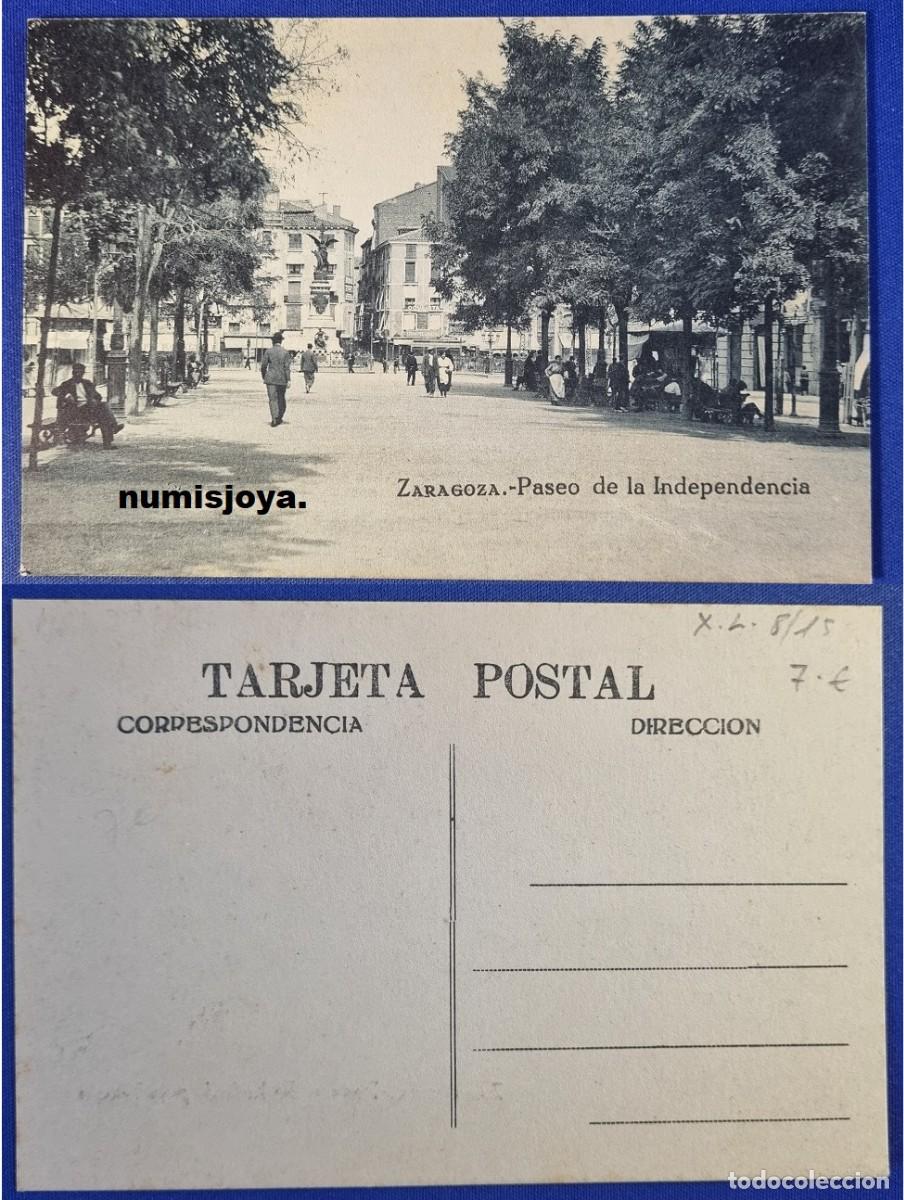 Postales: Postal de ZARAGOZA Espa&ntilde;a a&ntilde;o 1910. Paseo de la Independencia.