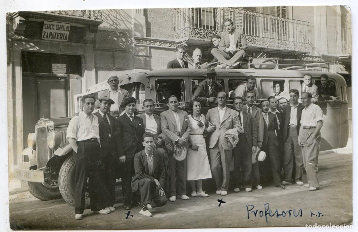 Cartoline: Jaca, fotopostal autob&uacute;s matr&iacute;cula Zaragoza Z-4906, Agosto de 1933, Foto F. de las Heras, Jaca