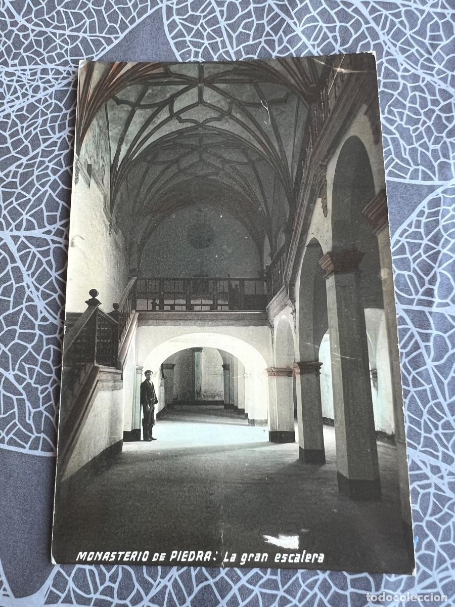 Cartoline: MONASTERIO DE PIEDRA LA GRAN ESCALERA 1918 TARJETA POSTAL