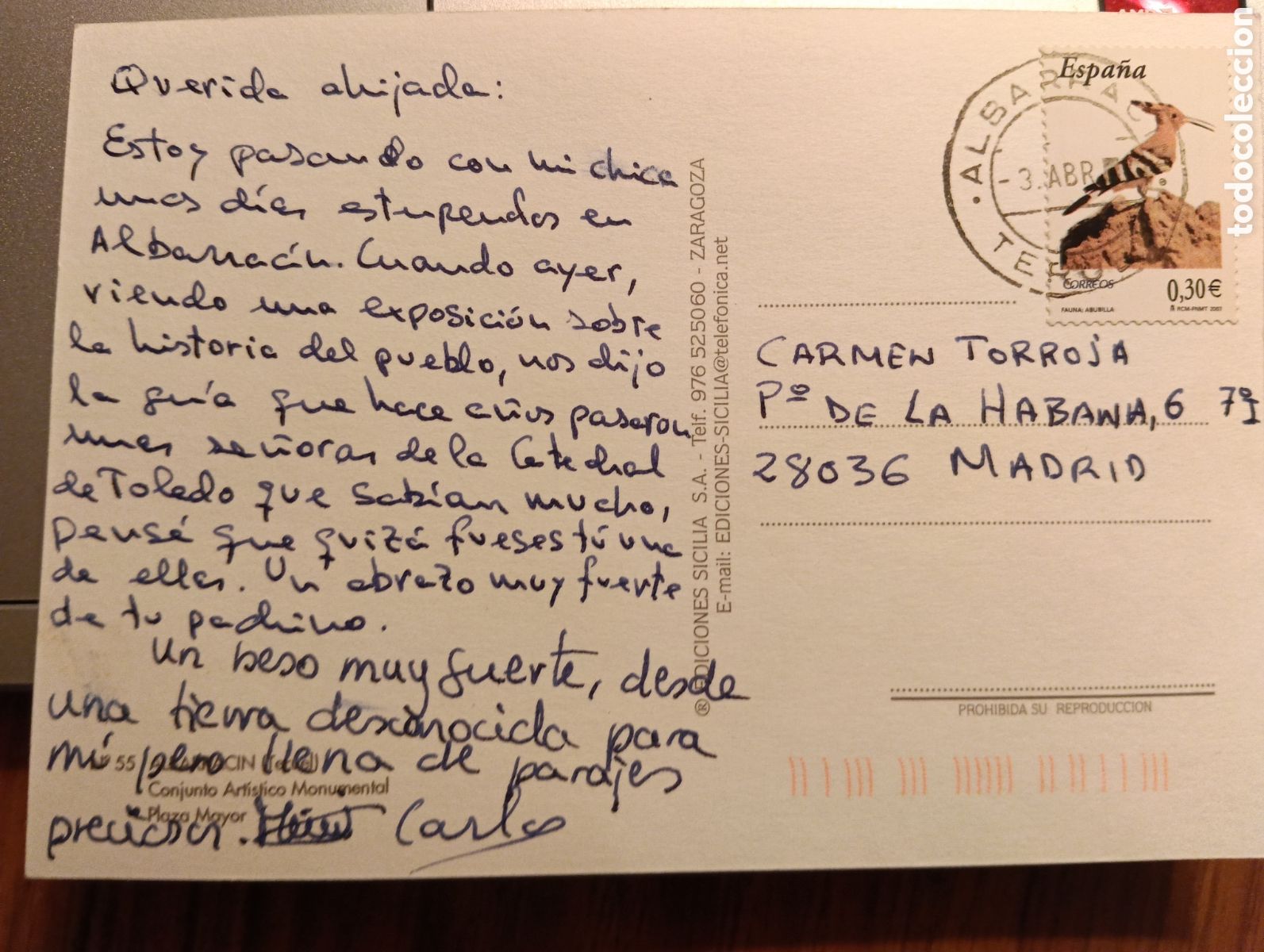 Postales: Postal escrita de Albarrac&iacute;n - Foto 2