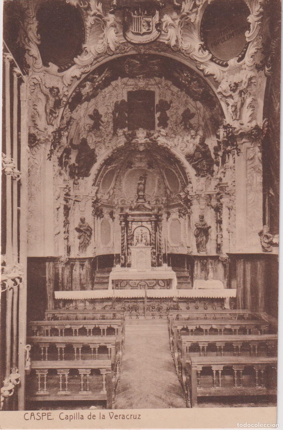 Postales: CASPE (ZARAGOZA) CAPILLA DE LA VERACRUZ &ndash; THOMAS, CASA MARANILLO &ndash; CIRCULADA 1943