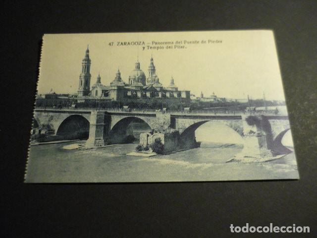 Cartes Postales: ZARAGOZA PANORAMA DEL PUENTE DE PIEDRA Y TEMPLO DEL PILAR