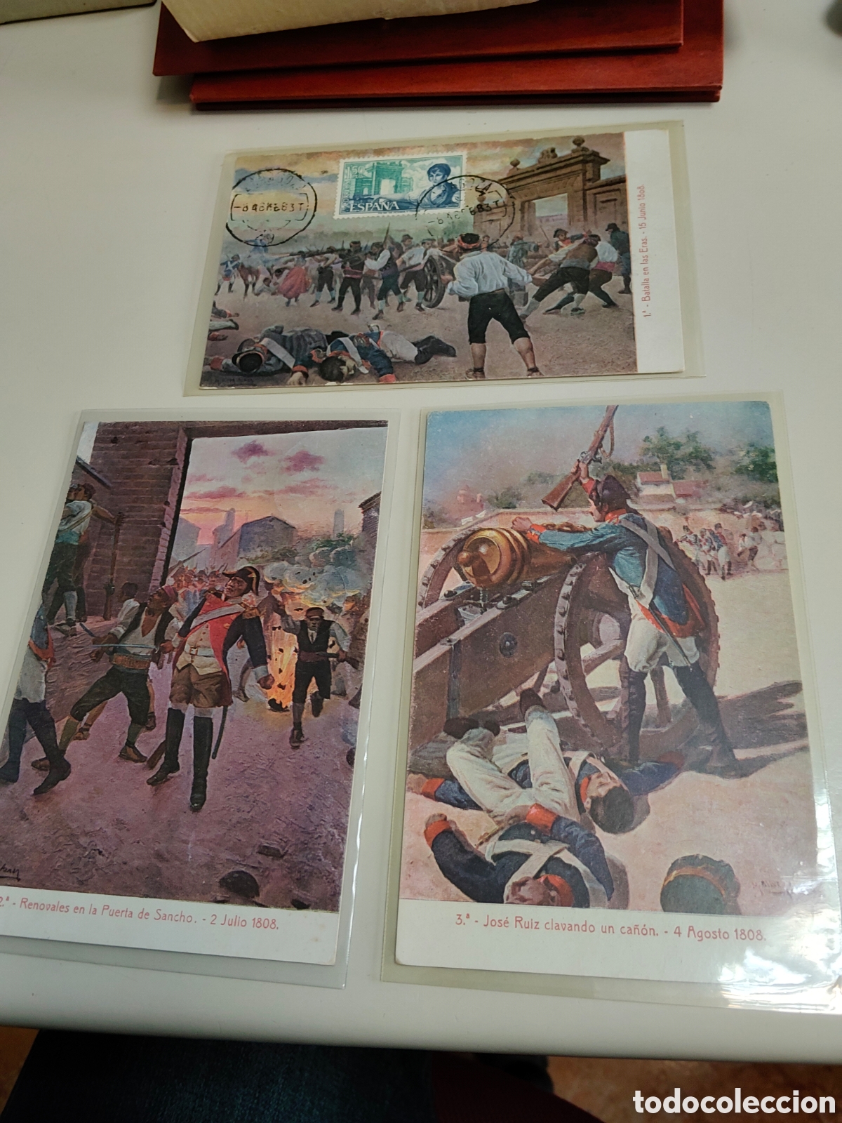 Postales: Lote de 12 tarjetas postales Sitio Zaragoza guerra independencia 1808 edita tricomia Thomas completa