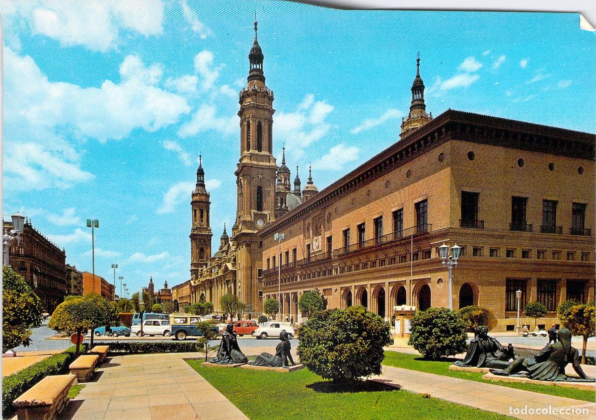 Postales: Postal de la Plaza de Nuestra Se&ntilde;ora del Pilar en Zaragoza