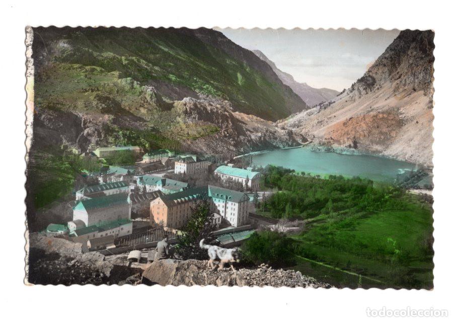 Postales: BALNEARIO DE PANTICOSA, PIRINEO ARAGON&Eacute;S (HUESCA).- EDIFICIOS DE MONTA&Ntilde;A JUNTO AL IB&Oacute;N.