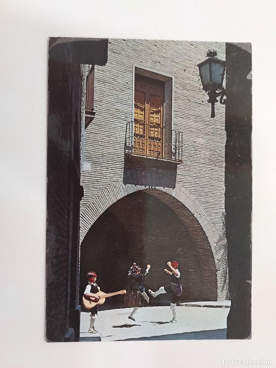 Postales: POSTAL ZARAGOZA ARCO DEL DEAN PAREJA BATURROS BAILANDO JOTA. 1967. CIRCULADA. 1004