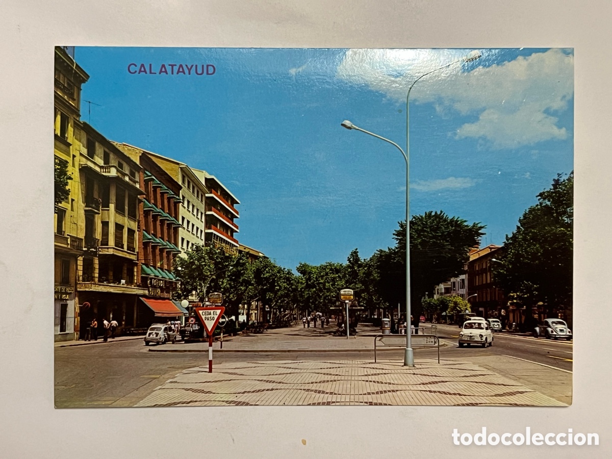 Postales: CALATAYUD (Zaragoza) Postal Paseo Calvo Sotelo. Edic. Par&iacute;s, S/C