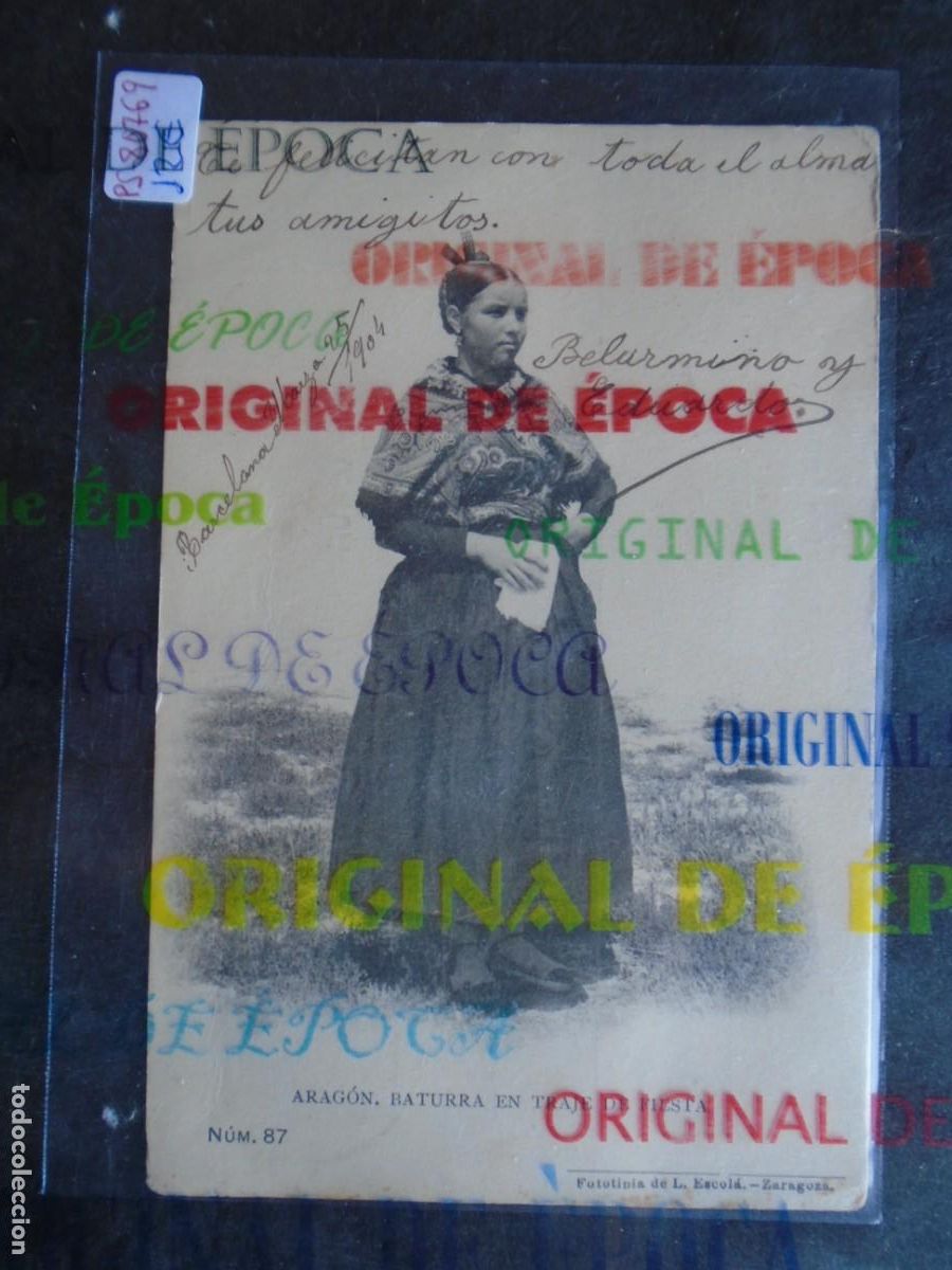 Postales: (PS-80769)POSTAL DE ARAGON-BATURRA EN TRAJE DE FIESTA.FOTOTIPIA L.ESCOLA