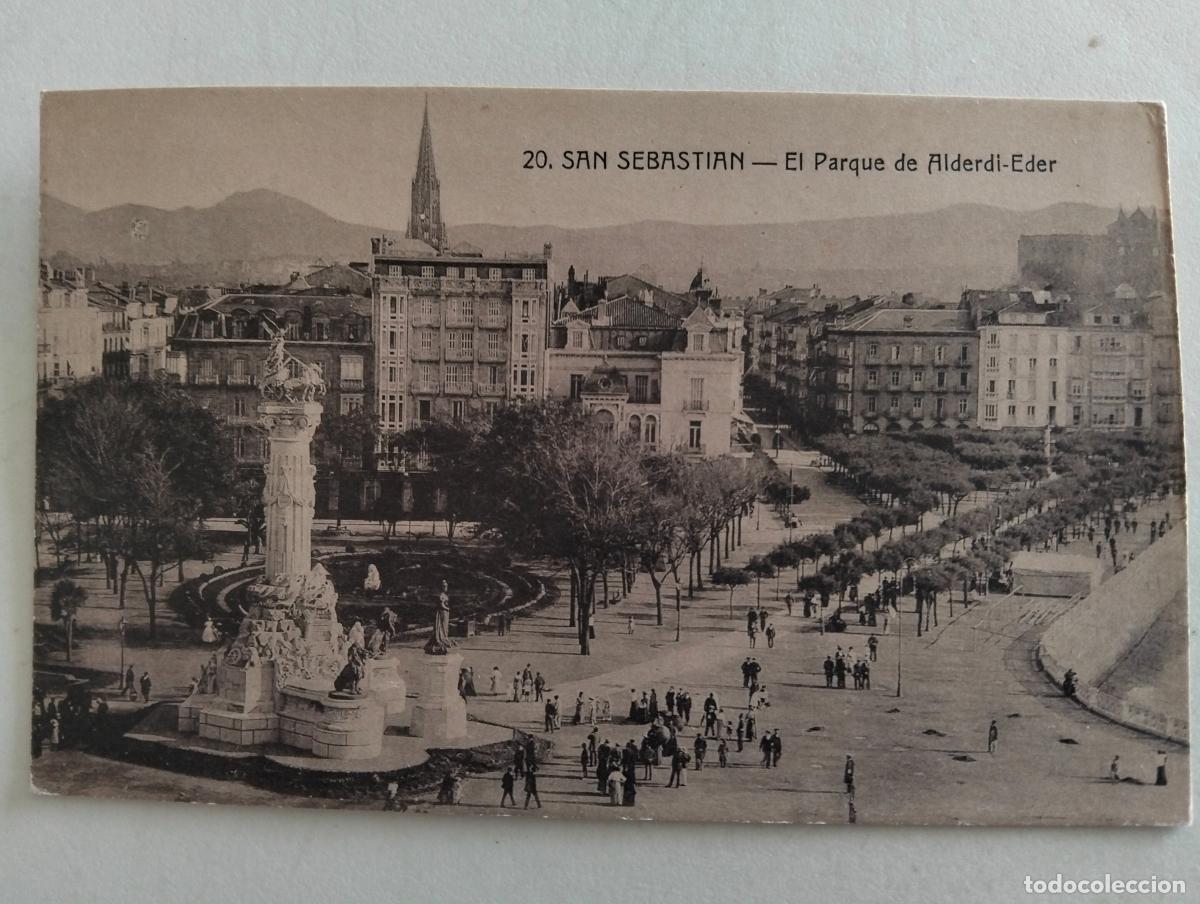 Postales: ANTIGUA POSTAL SAN SEBASTIAN, EL PARQUE DE ALDERDI-EDER, N&ordm; 20