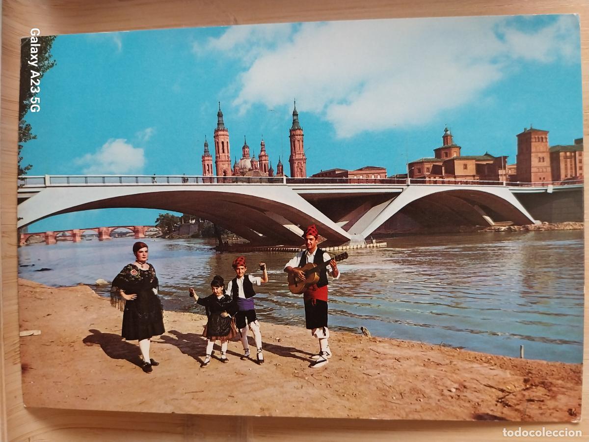 Postales: RIO EBRO TRES PUENTRES ZARAGOZA ED ARRIBAS 2140 ESCRITA