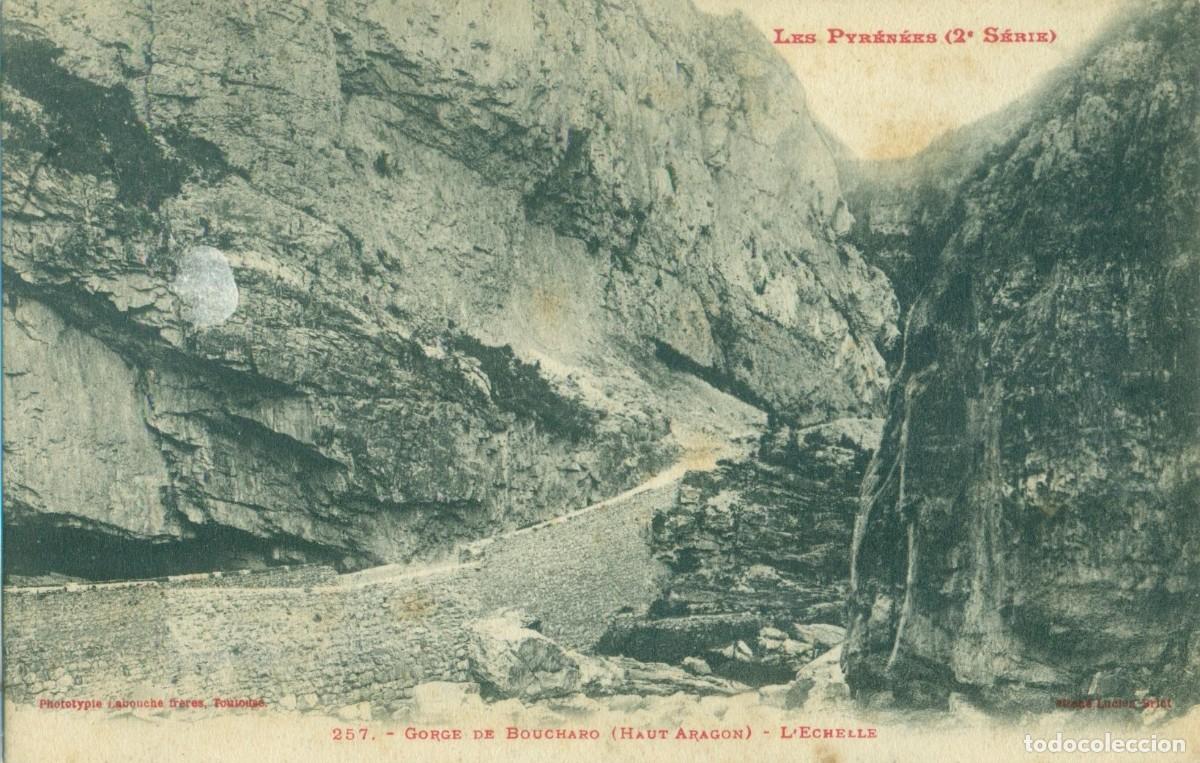 Postales: HUESCA PIRINEOS. PUERTO DE BOUCHARO. GAVARNIE. POSTAL FRANCESA. CIRCULADA EN 1939. MUY RARA.