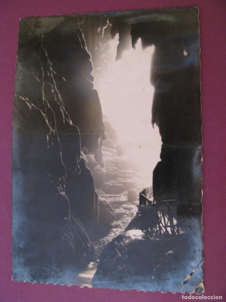 Postales: POSTAL FOTOGRAFICA DE MONASTERIO DE PIEDRA. GRUTA DE LA COLA DEL CABALLO. GARCIA GARRABELLA.
