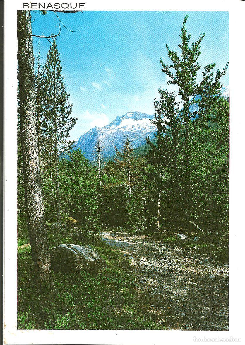 Postales: POSTAL BENASQUE (HUESCA) - RUTA REFUGIO ESTOS, AL FONDO EL PERDIGUERO - ED. SICILIA
