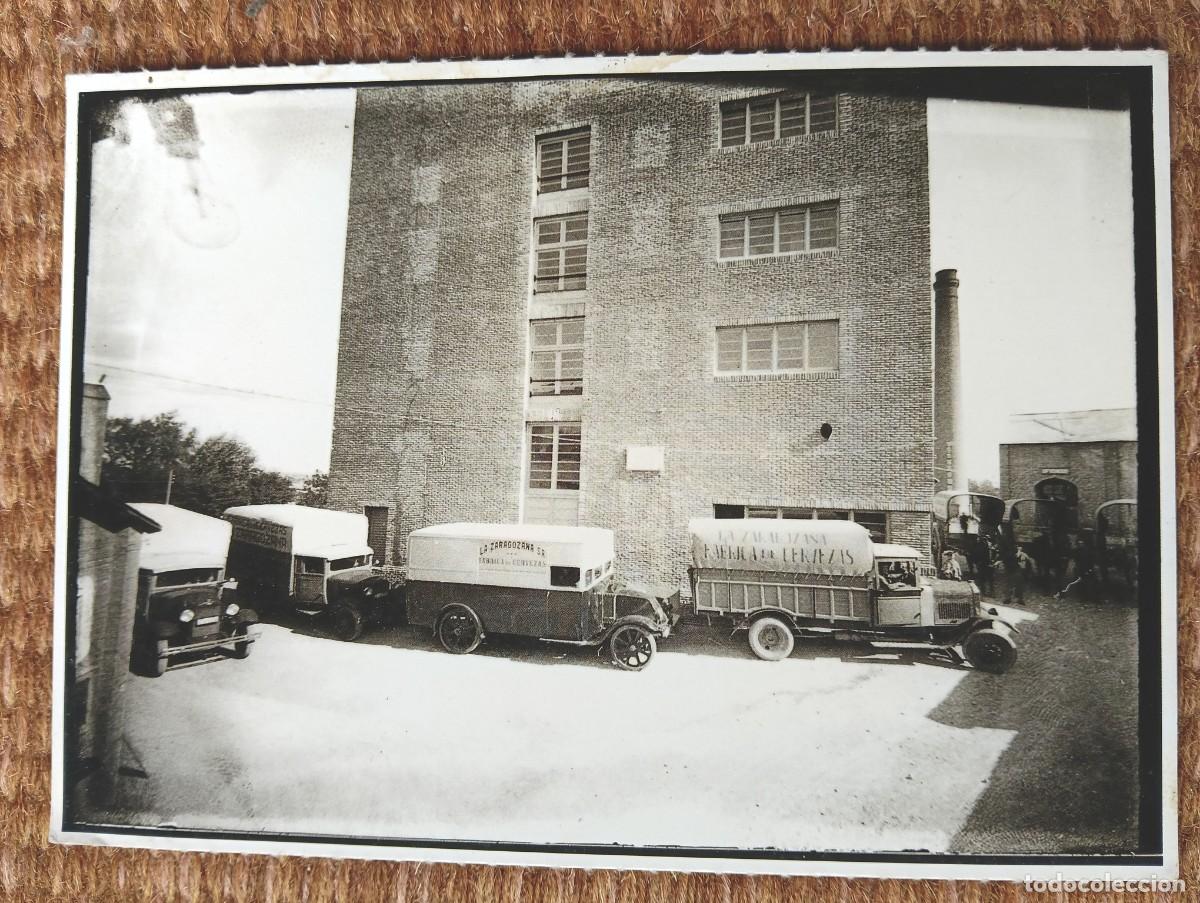 Postales: FABRICA DE CERVEZAS LA ZARAGOZANA - ZARAGOZA - CAMIONES ANTIGUOS