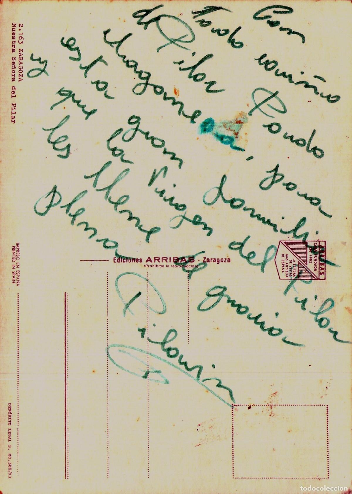 Postales: Postal de Nuestra Se&ntilde;ora del Pilar en Zaragoza - Foto 2