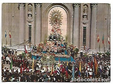 Postales: PLAZA DE LAS CATEDRALES. OFRENDA DE FLORES.- ZARAGOZA