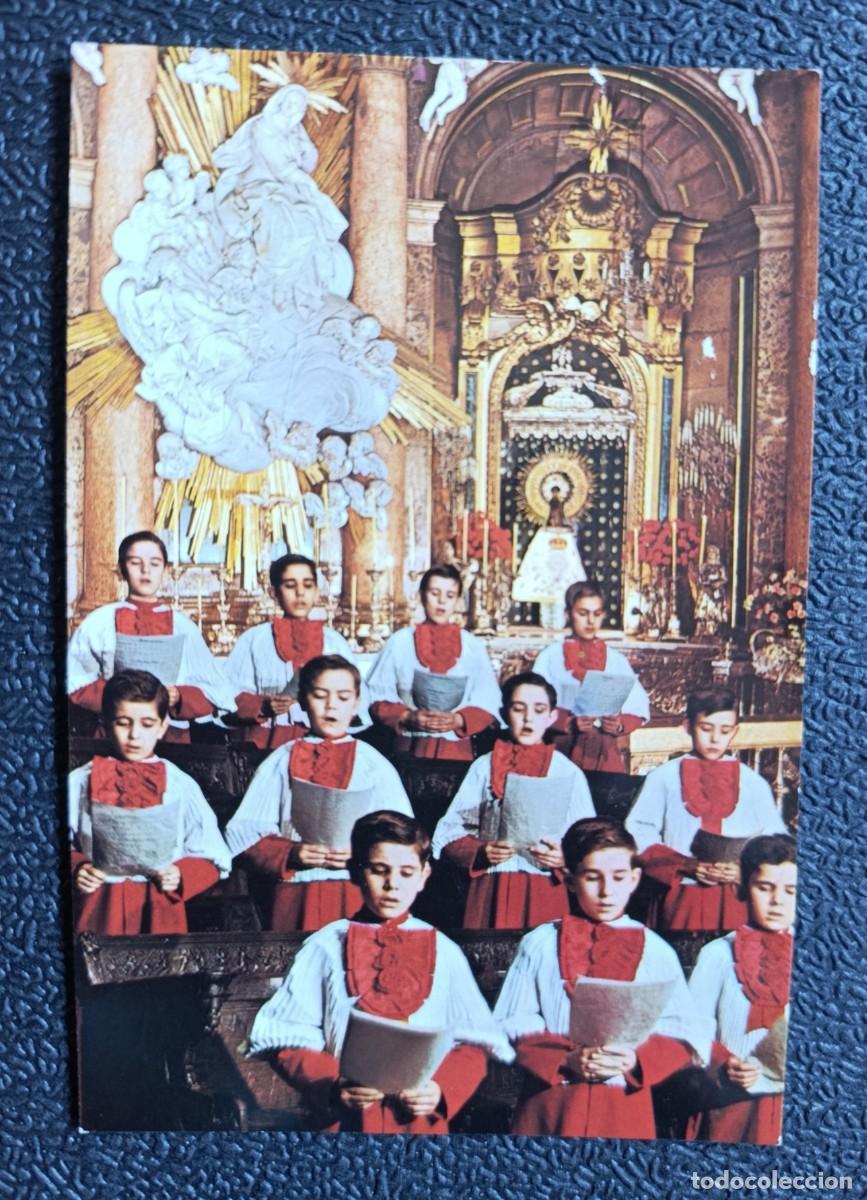 Postales: Zaragoza. Bas&iacute;lica...*Ed. G. Garrabella - n&ordm; 182 infanticos cantando ante la virgen