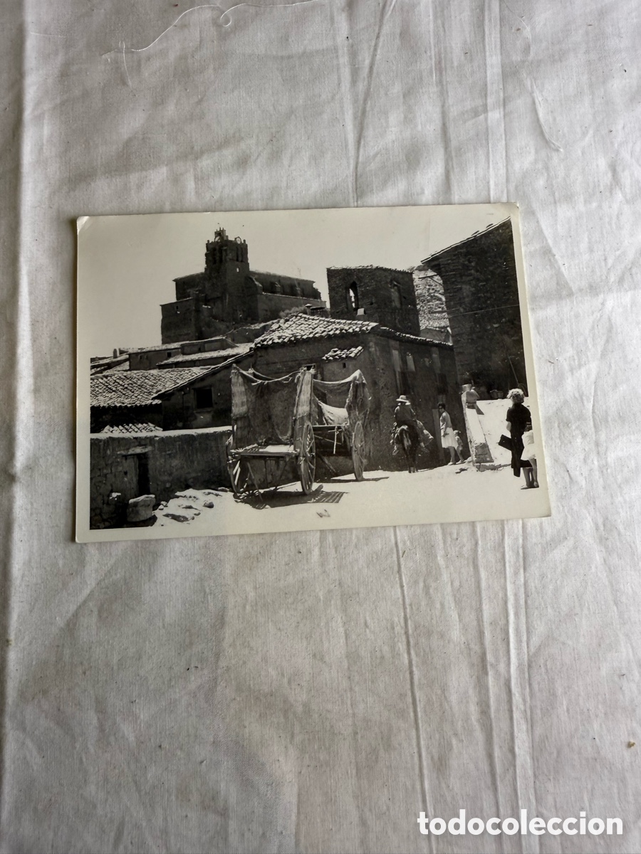 Postales: Fotograf&iacute;a antigua Bolea Huesca &ndash; Vista del pueblo y vida rural &ndash; a&ntilde;os 50&ndash;60