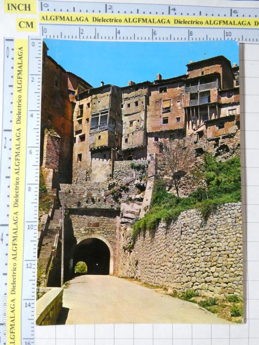 Postales: POSTAL DE TERUEL. A&Ntilde;O 1965. ALBARRAC&Iacute;N MONUMENTO NACIONAL VISTA DEL T&Uacute;NEL 4 SICILIA. 1449