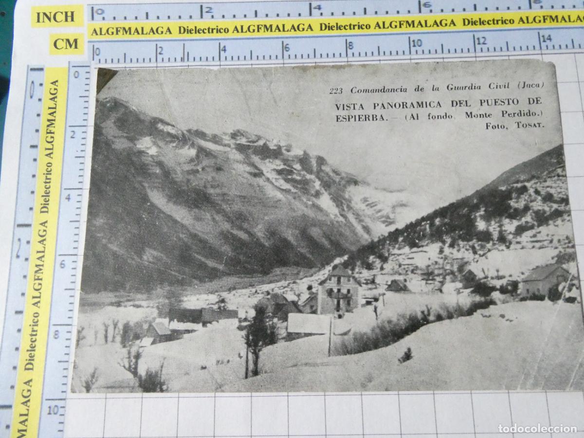 Postales: L&Aacute;MINA PAPEL NO POSTAL. COMANDANCIA GUARDIA CIVIL DE JACA HUESCA PUESTO ESPIERBA. 4772