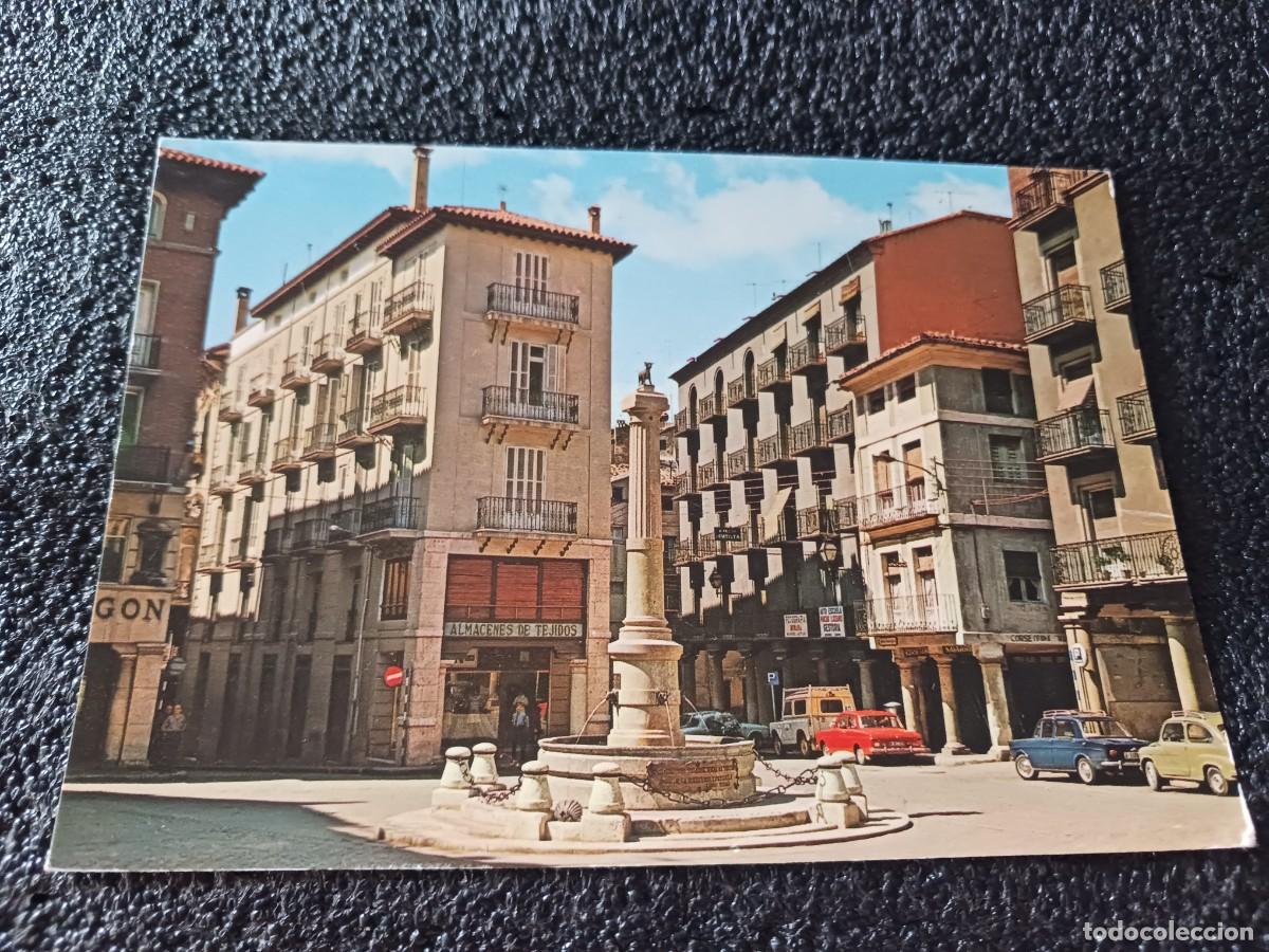 Postales: 25 - TERUEL - PLAZA DE CARLOS CASTEL , torico, ed. GARC&Iacute;A GARABELLA, circulada