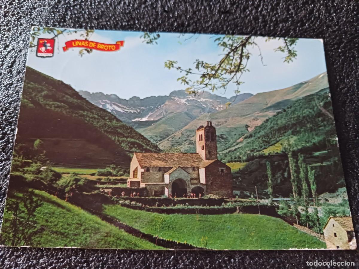 Postales: 248 ALTO ARAGON, HUESCA, LINAS DE BROTO - CARRETERA JACA - ORDESA - ED. PAPELERA OSCENSE, circulada