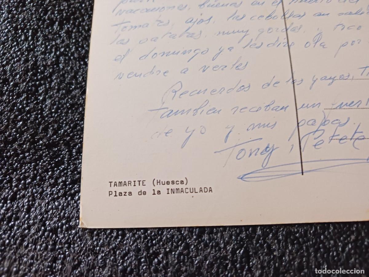 Postales: tamarite, plaza de la inmaculada, sin editor, escrita en 1966 - Foto 2