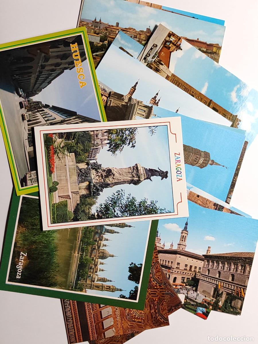 Postales: Lote 23 postales ARAG&Oacute;N, ZARAGOZA, TERUEL, HUESCA, Bas&iacute;lica del Pilar Palacio Catedral muralla etc..