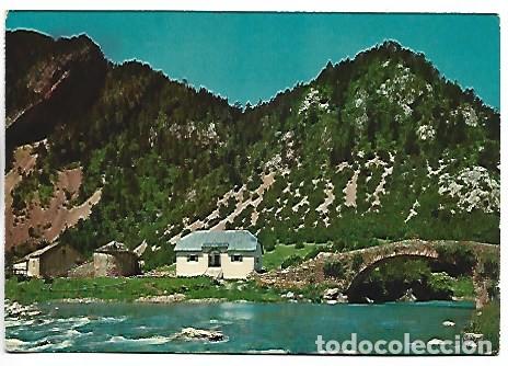 Postales: PUENTE ROMANICO Y RIO ARA.- TORLA - BUJARUELO / HUESCA