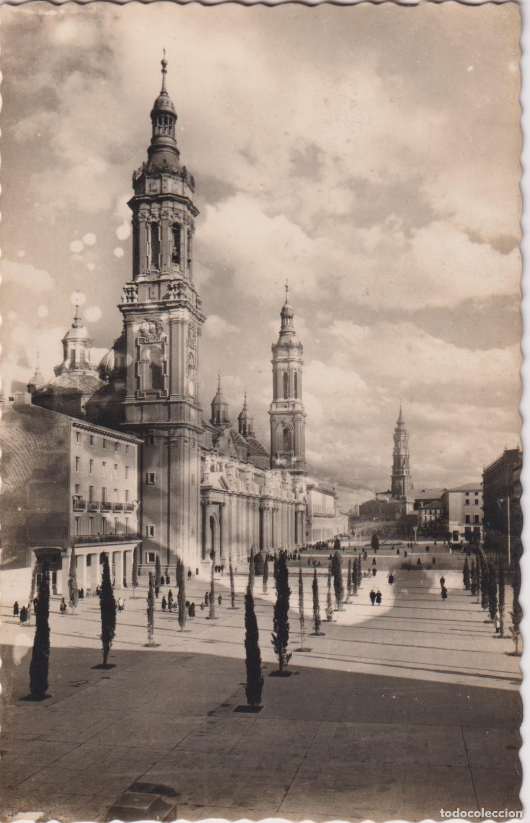 Postales: ZARAGOZA, PLAZA DE LAS DOS CATEDRALES - EDICIONES SICILIA N&ordm;349 - S/C