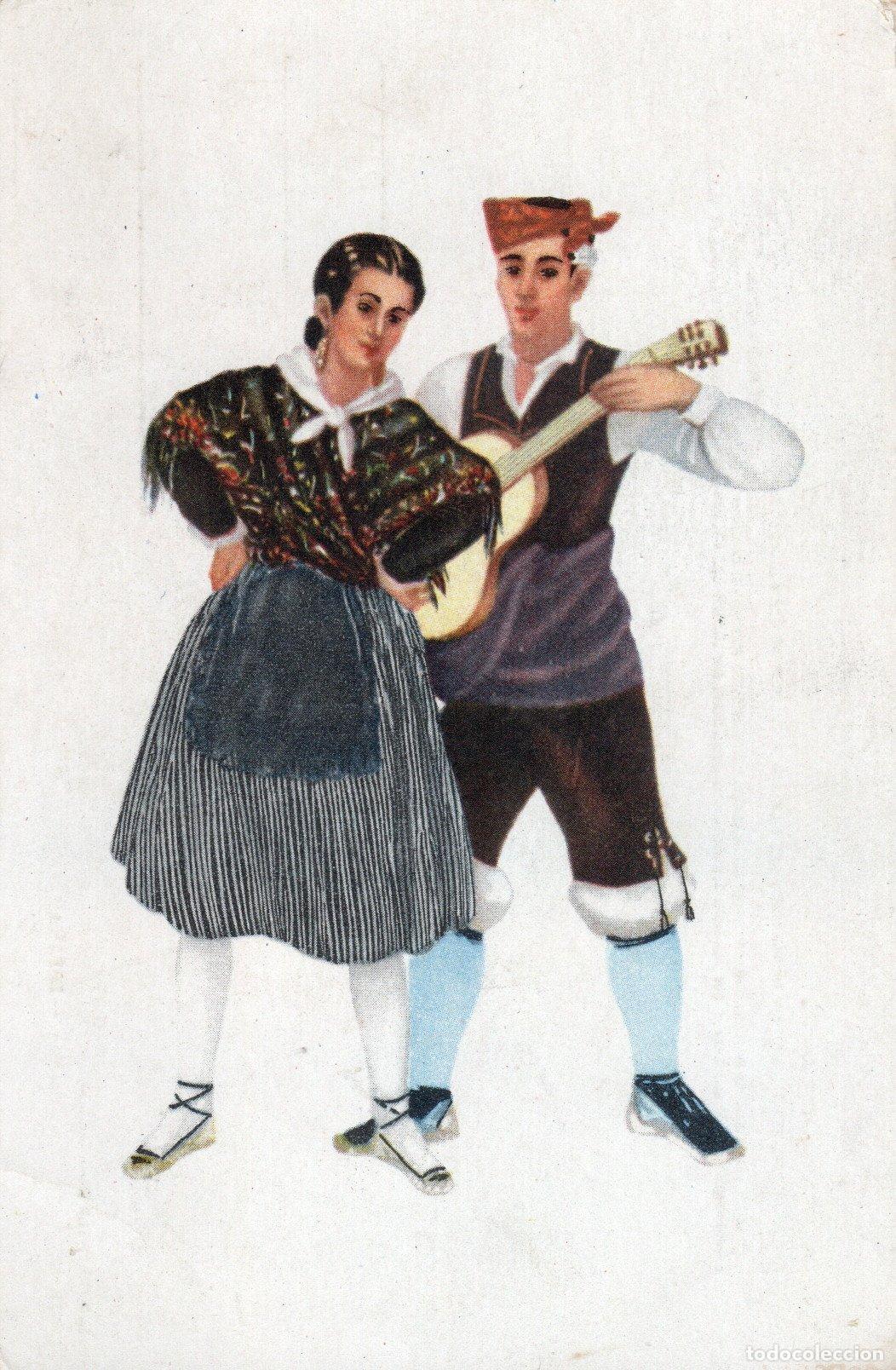 Postales: POSTAL ZARAGOZA - BAJO ARAGON - PAREJA BATURRA - DIBUJO DE M&ordf;. ROSA BENDALA - EDICIONES BRUJULA
