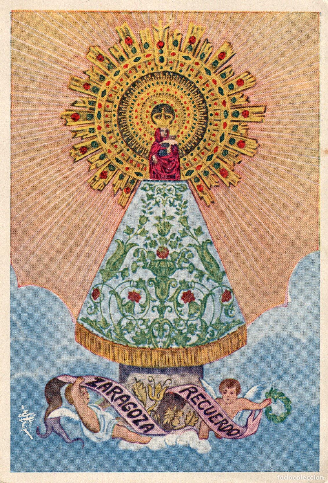 Postkarten: PRECIOSA POSTAL - RECUERDO DE ZARAGOZA - NTRA. SRA. DEL PILAR - EDICIONES ARRIBAS