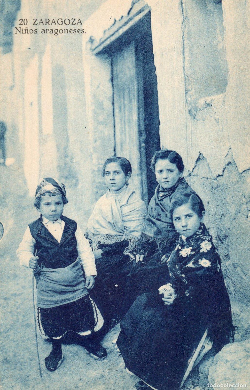 Postales: BONITA POSTAL - ZARAGOZA - NI&Ntilde;OS ARAGONESES